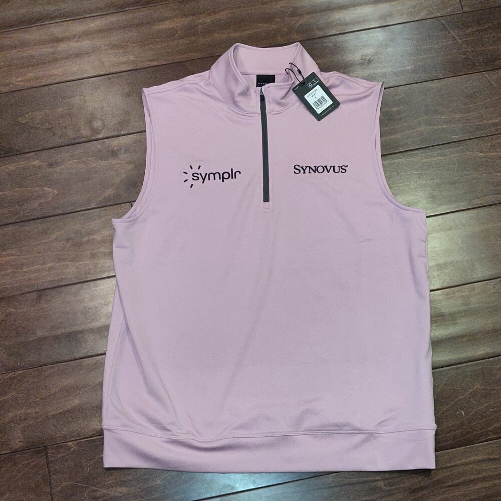 Dunning Golf Player Jersey Performance Vest Mauve NEW WITH TAGS SIZE MED…